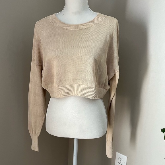 Club Monaco Sheer Crop Sweater XS - Picture 2 of 13